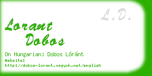 lorant dobos business card