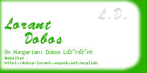lorant dobos business card